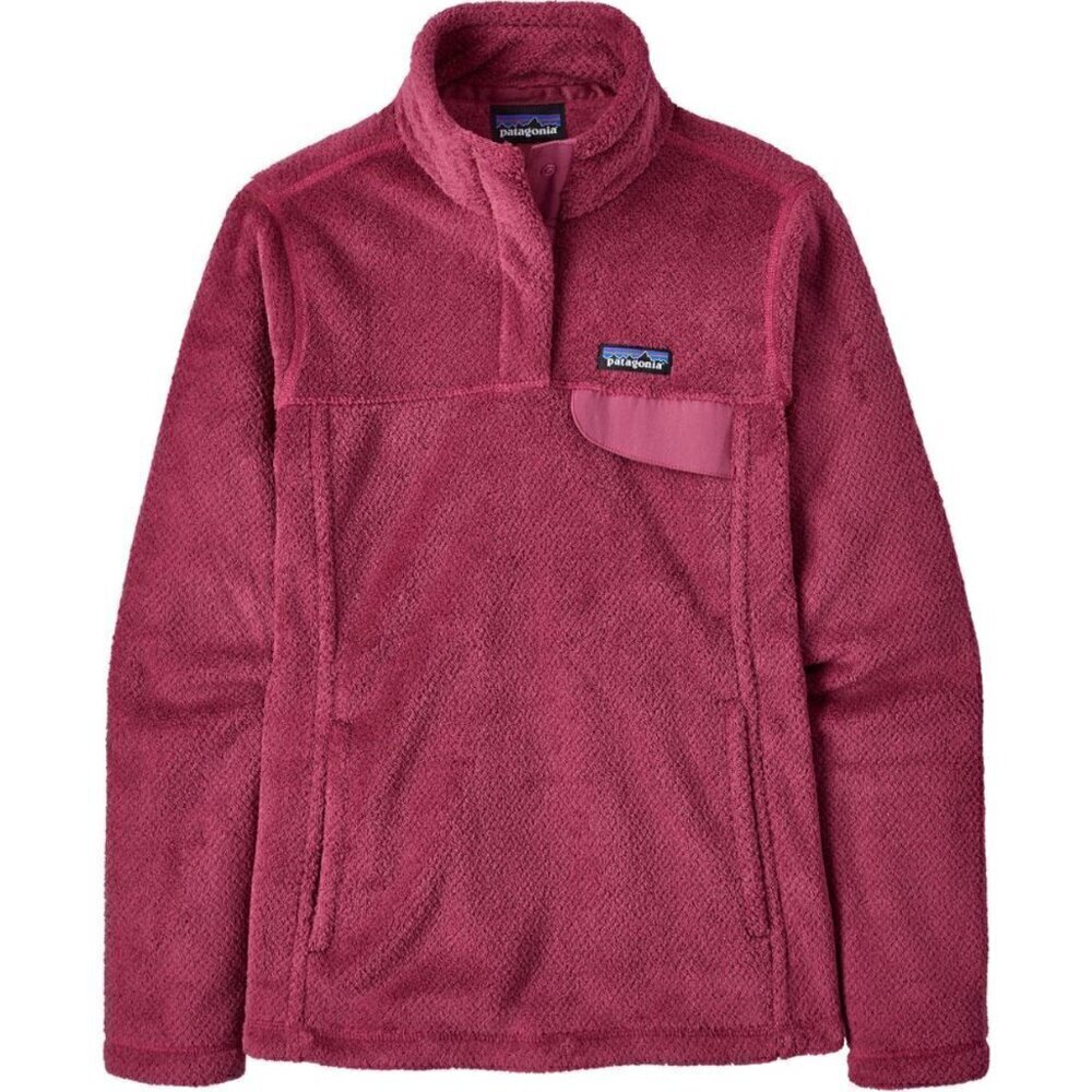 Patagonia Re-Tool Snap-T Fleece Pullover M Dark Star Pink X-Dye Warm Cozy Pocket